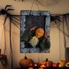 Animated Halloween Decoration Hanging Skull/Ghost/Pumpkin Man Prisoner with Light-up Eyes And Spooky Sounds for Home Porch Party Haunted House Decor