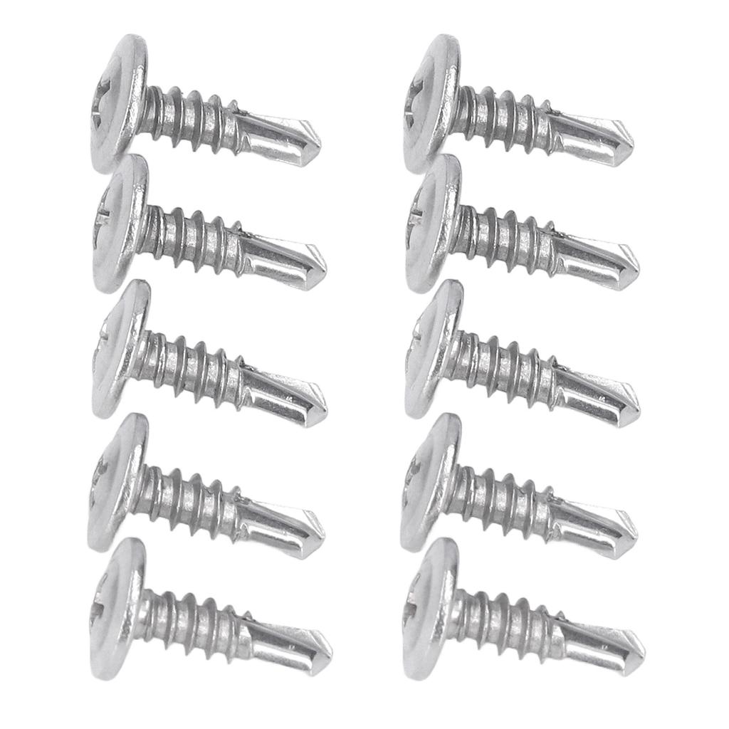 200 шт. самосверлящих винтов с головкой под шайбу, винты из нержавеющей стали 304 для работы по дереву M4.8x16