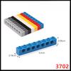 Compatible Building Block 3702 Hole Brick, Technology Machinery Building Block Spare Parts 1X8 With 7 Holes Bump High Brick Parts