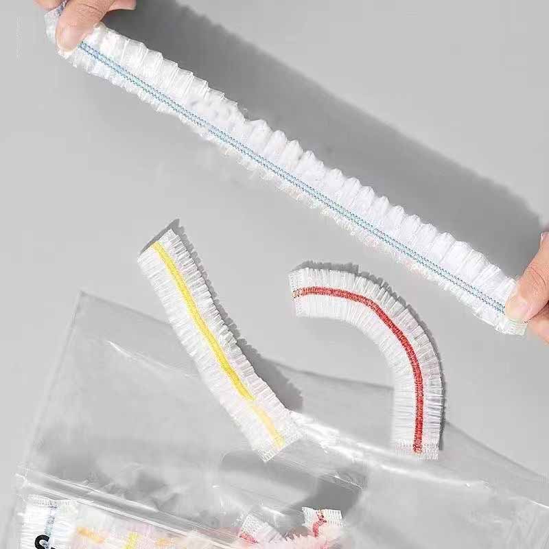 2 упаковки Утолщенная пищевая ПЭ одноразовая пластиковая пленка Эластичная пылезащитная крышка Шапочка для душа Универсальная