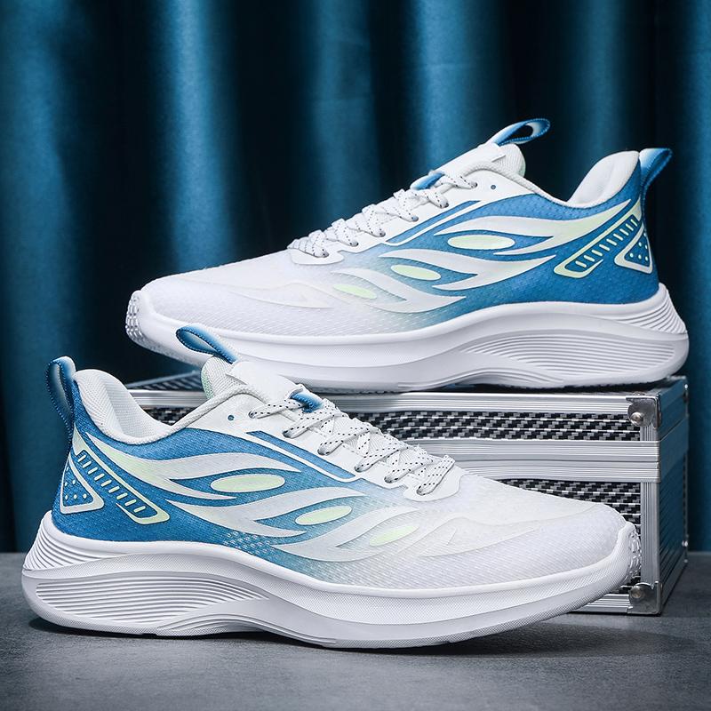 Мода Новые Мужские Кроссовки для Бега 50 Мужские Кроссовки Противоскользящие Дышащие Мужские для Ходьбы На Шнуровке Мягкие Повседневные Легкие Воздушная Подушка Сетка Теннисные