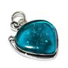 Natural Indicolite Tourmaline Gemstone 925 Sterling Silver Pendant 1.97" b4T98