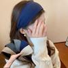 Internet Celebrity's Same Solid Color Wide Edge Striped Yarn Headband High Head Headband French Gentle Atmosphere Hair Accessory