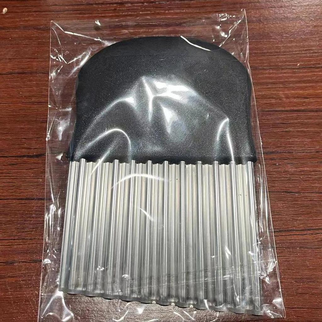 Волнистый картофельный нож – Рисунок «Волчий зуб», Гофрированный слайсер для фигурной нарезки и многофункционального использования