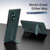 Leather Bracket Phone Case for Samsung Galaxy Z Fold 7 6 5 4 5G Fold7 Fold6 Fold5 Anti-Drop Shockproof Protective Cover