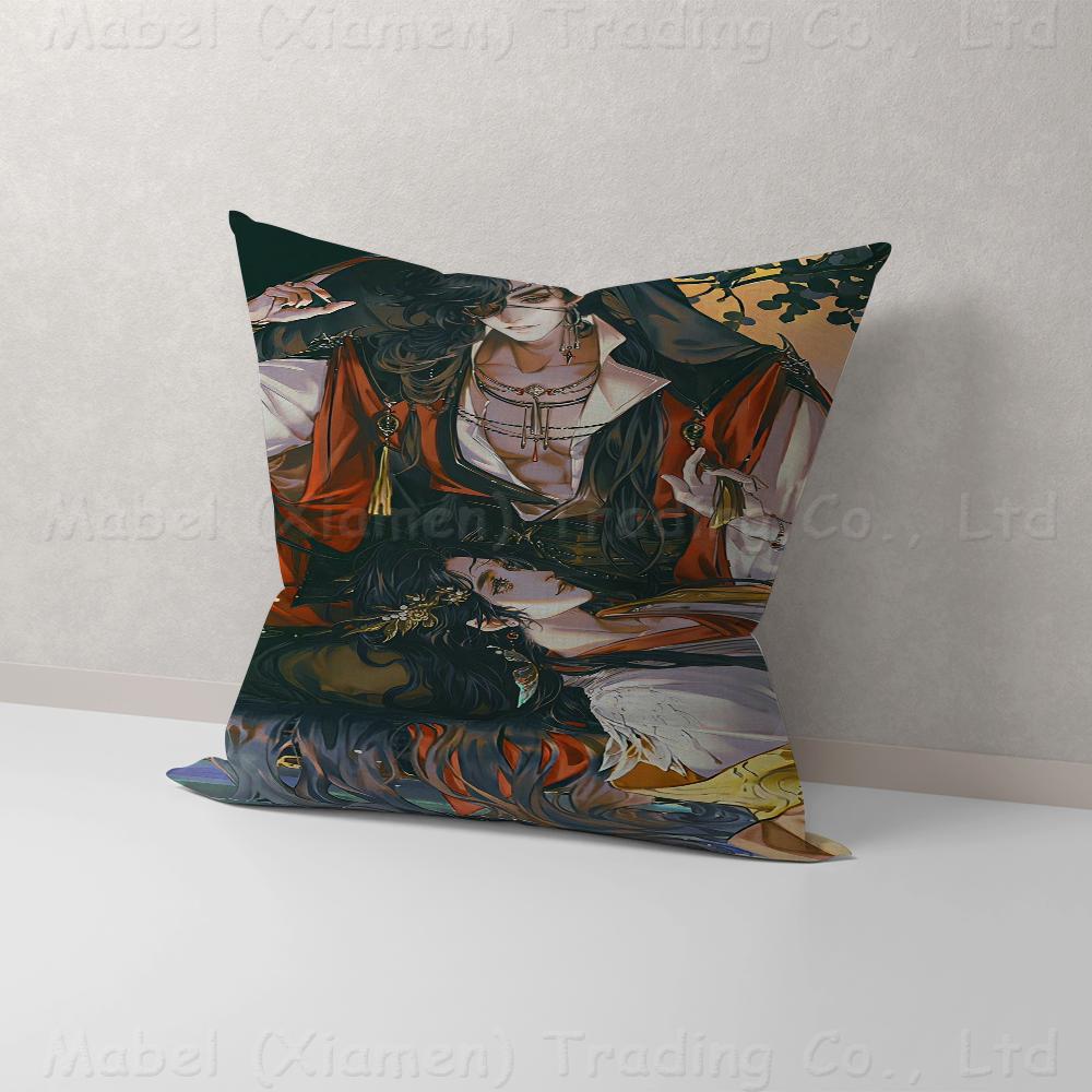 BL Anime Heaven Official's Blessing Hua Cheng Xie Lian Personalized Picture Text Home Decorative Pillows Household Gifts 45x45cm