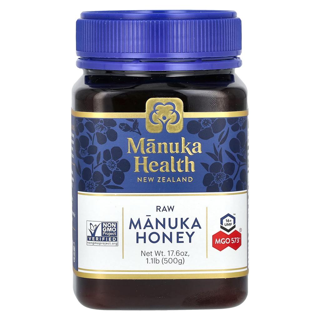 Manuka Health Raw Manuka Honey, UMF 16+, MGO 573+, 17.6 Oz (500 G)
