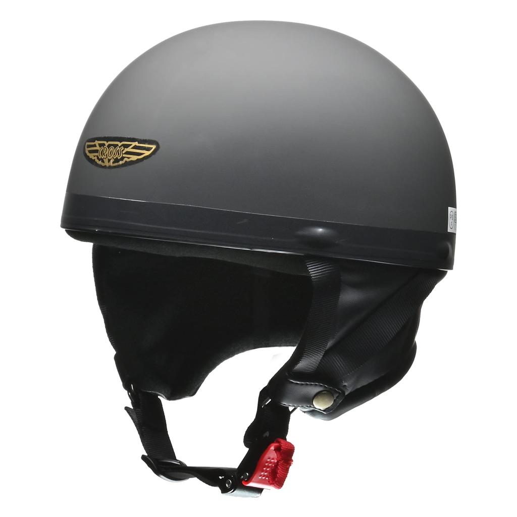 LEAD Motorcycle Helmet Half CROSS Vintage Matte Black LL CR-751 -