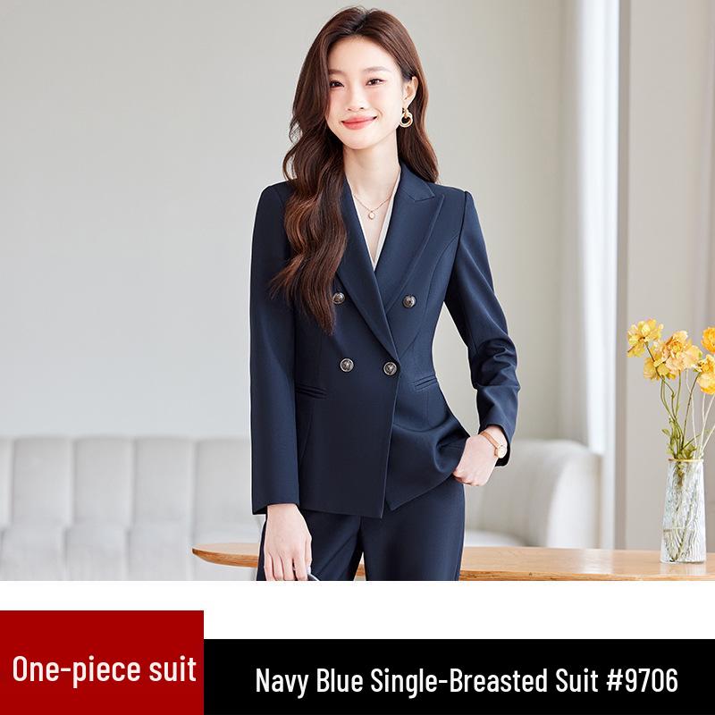 2024 Женский профессиональный осенний костюмный набор - Элегантный, плотный стиль для формальных поездок на работу и приема в отеле