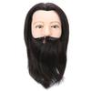 Salon Male Mannequin Head Human Hair Practice Hairdressing Training Head for Styling