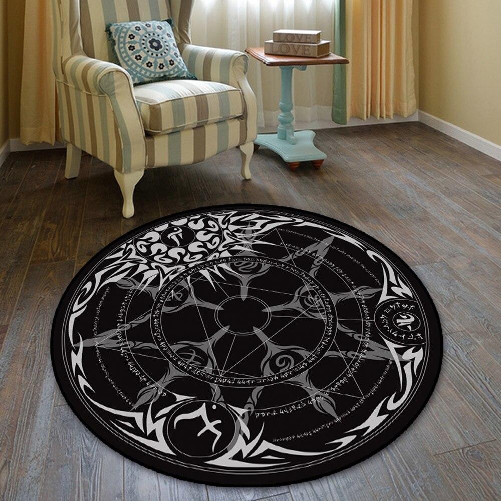 Magic Circle Fate Black Butler Floor Rug Doormat Round Carpet Room Bedroom Kitchen Living Room Non-slip Mat Cosplay Gift