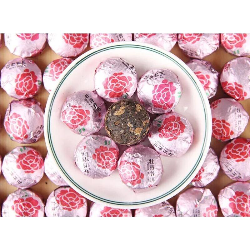 Цветочный чай Юньнань 500 г со вкусом пиона Шу Пуэр Мини Туо Ча Ферментированный чай Пу Эр