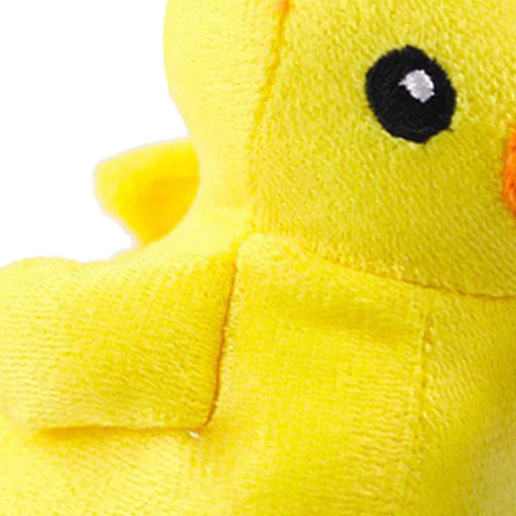 Squeaky Plush Dog Toy Little Yellow Duck Shaped Bite Resistant Teeth Grinding Relieve Boredom Interactive Puppy Chew Toy