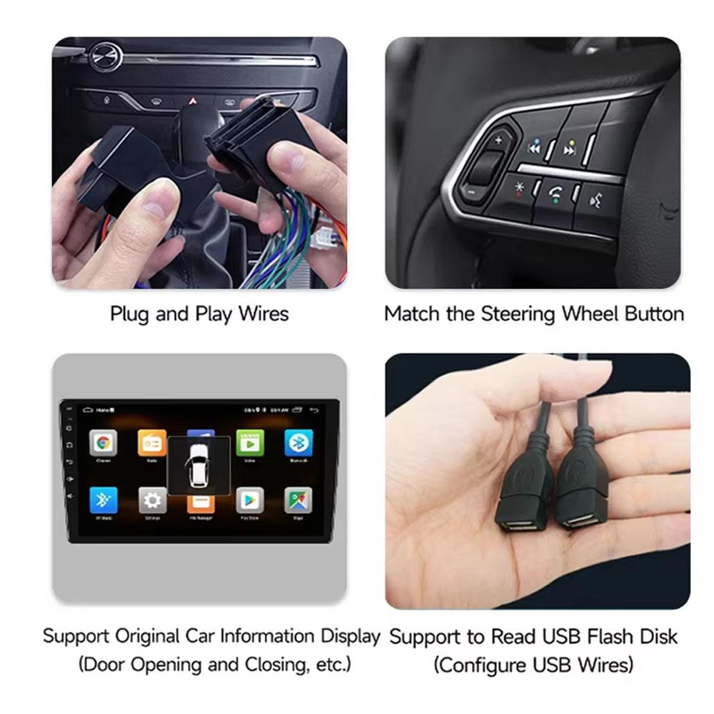 2+32G Android 14 Car Stereo for Mazda 5 2005-2010 fit for CarPlay Android Auto 9in Car Radio GPS Navi Wifi FM/RDS SWC 2+32G+AHD