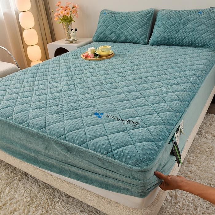 Новый графеновый молочный флис с хлопчатобумажной простыней, теплое и быстро нагревающееся покрывало, защитный чехол для дома Simmons