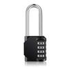 4 Digit Long Shackle Combination Padlock Waterproof Outdoor Password Lock for School Gym Locker Fence Gate
