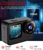 Экшн-камера 4K60FPS 20MP 5M Водонепроницаемый корпус EIS 170D DVR Спортивная видеозапись Двойной дисплей 2" Сенсорный экран Веб-камера 1080P