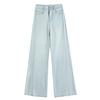 Wide-leg Flared Jeans for Women In Summer Single Button Tile Drooping High Waist Loose Drooping Slimming Floor Pants