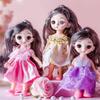 Симпатичная кукла BJD с 13 суставами, 16 см, 1/12, платье и обувь, игрушка для девочек, подарок A