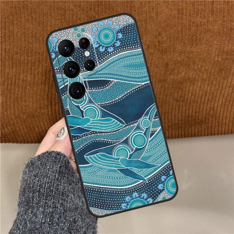 Aboriginal Art Print Phone Case For Samsung Galaxy S25 Ultra S9 S10 Plus S20 S21 S22 S23 FE S24 Ultra Back Cover