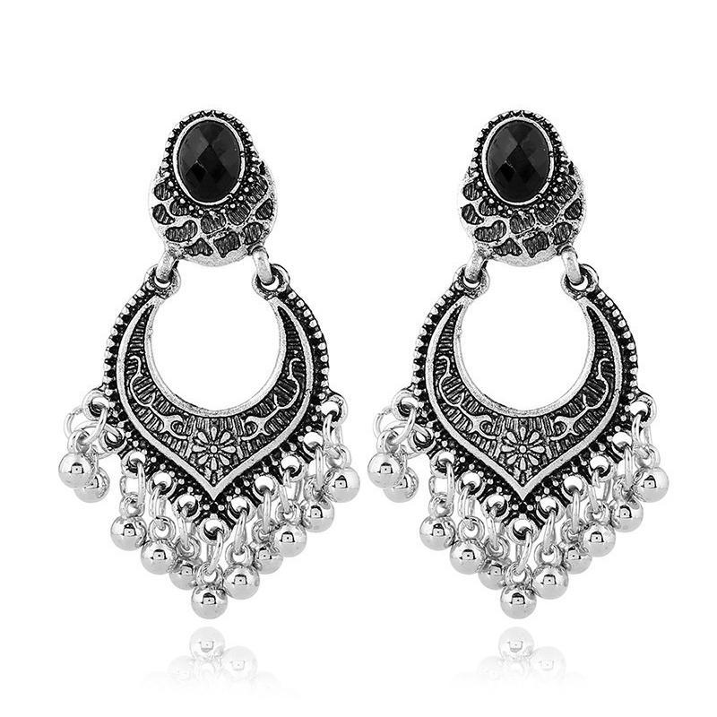 Металлические винтажные серьги-кисточки в этническом стиле для женщин и девочек, резные серьги-подвески в богемном стиле, ювелирные аксессуары, подарки