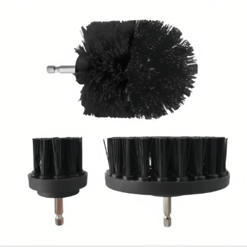 3 шт./компл. Набор насадок для щеток для дрели, набор электрических щеток для чистки автомобильных колес, шин и стекол окон