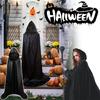 Хэллоуин Плащ Жнеца с капюшоном длинный Плащ с капюшоном Вечеринка вампиров Детский плащ косплей красный Плащ Смерти Унисекс Плащ ведьмы с капюшоном