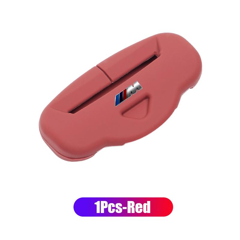 2Pcs Silicone Car Seat Belt Buckle Protective Cover Decorative Accessories For BMW X1 X2 X3 X5 X4 X6 F20 F10 F07 E70 E46/Sticker UDXKW1
