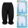 Girls Loose Pants Ruffled Lace Bloomers Shorts Kids Retro Victorian Renaissance Pants