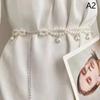 Temperament Elegant Waist Belt 100cm Pearl Belt Fashion Pearl Waist Chains  Girls Dress Strap