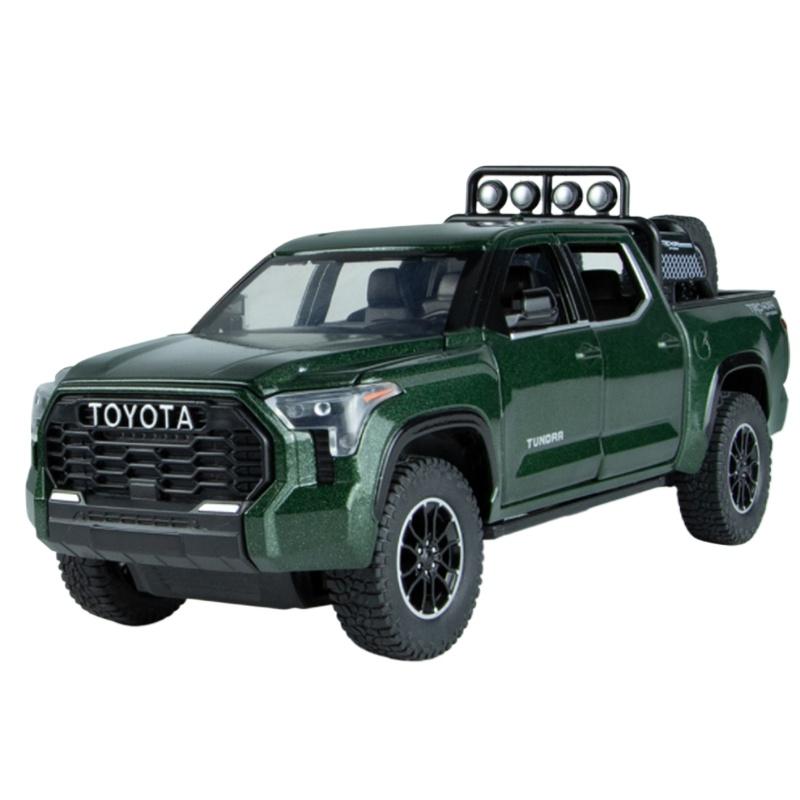 1/24 Toyota Tundra Сплав Пикап Модель Машины Литой и Игрушечный Металлический Внедорожник Модель Машины Звук и Свет Коллекция Детская Игрушка Подарок