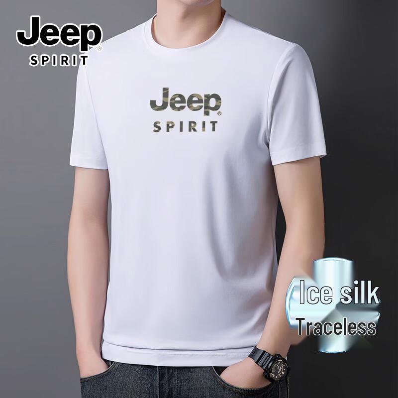 Мужская футболка JEEP SPIRIT с коротким рукавом из ледяного шелка