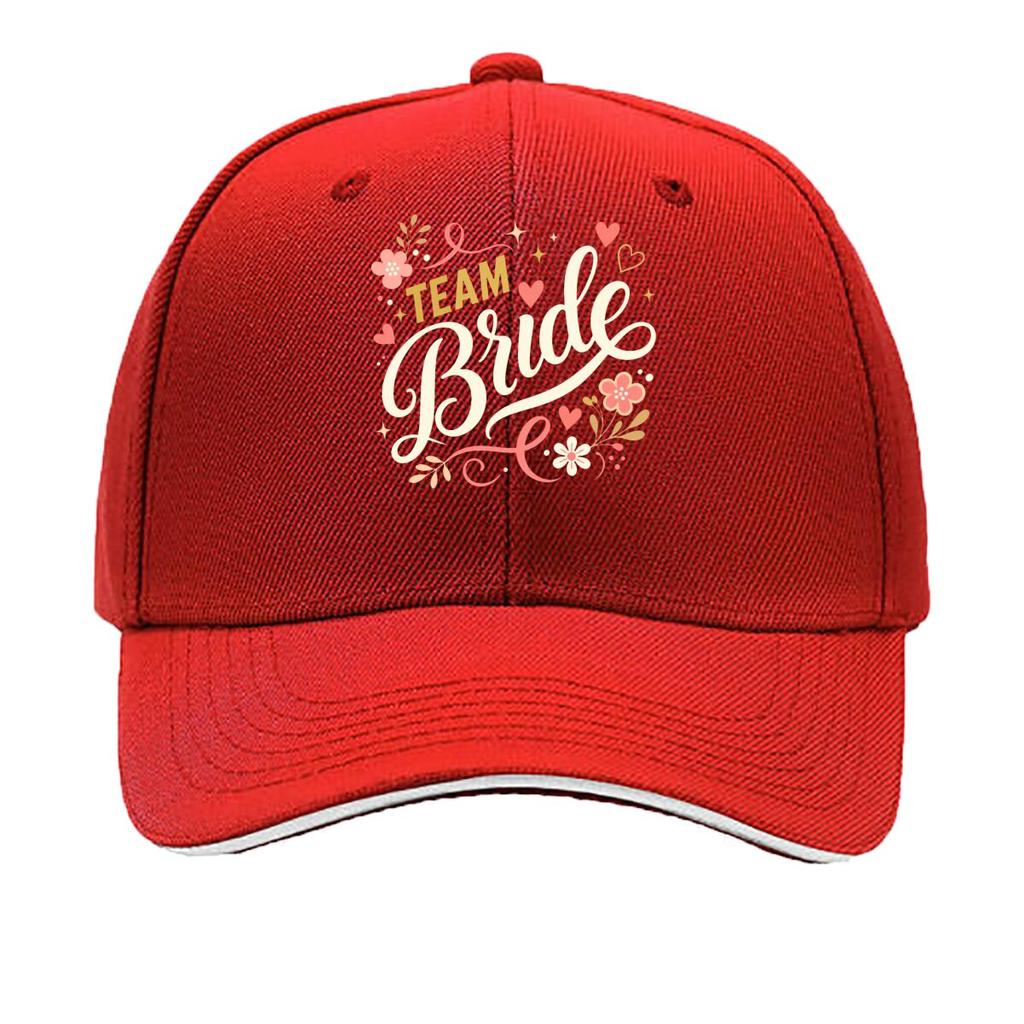 Bridal Squad Script Heart Celebratio Sandwich Baseball Cap Sun Cap Outdoor Workouts Hat