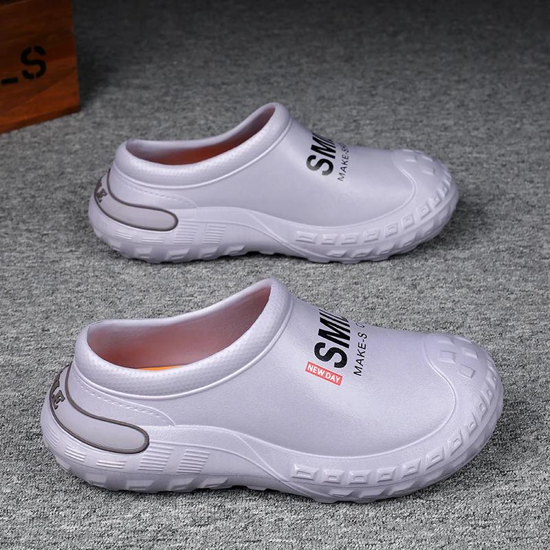 Fashion Hot Sale Men's Shoes Winter Kitchen Working Slippers Platform Shoe for Men Casual Slip-on Driving Chef Mans Slipper Main Push