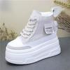 Модные высокие кроссовки Туфли Платформа Женские 2025 Теннисные Женские Новые Толстая подошва Повседневные Кроссовки Досуг Шнуровка обувь на платформе