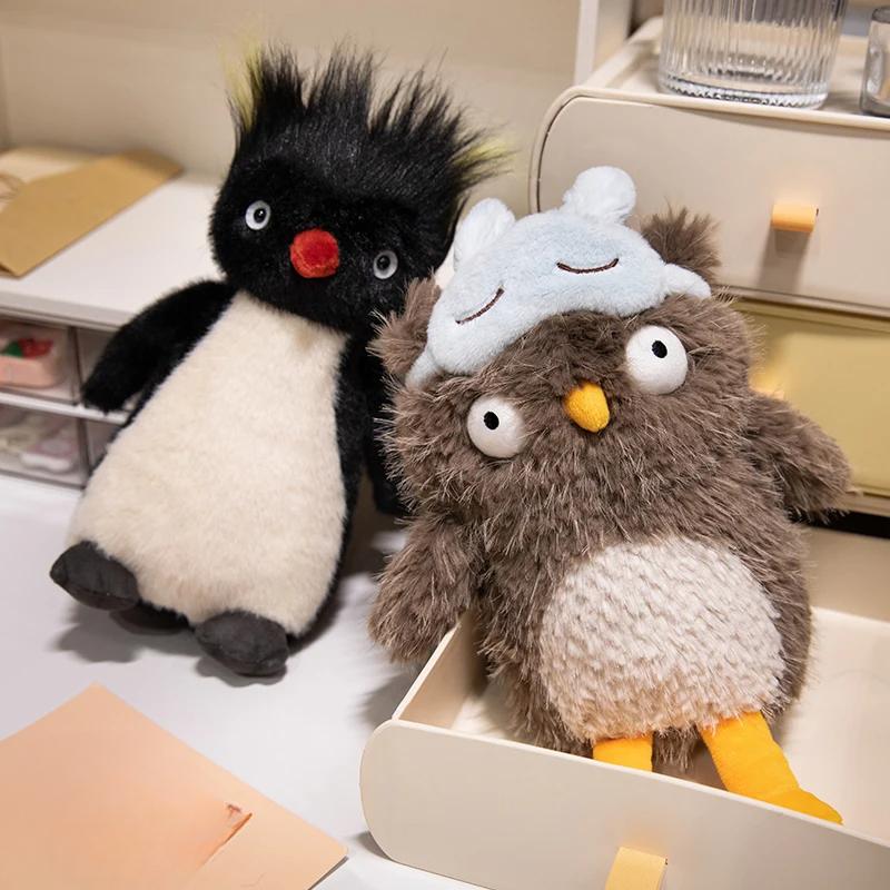 Eye Patch Owl Plush Toys Penguin Dolls Small Stuffed Animal Toys Toys for Kids Girls Funny Designs Plush Penguin Toys