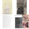 Customizable 3d Nail Art Stickers With Stylish Letter Designs For Unique Nail Art Creations