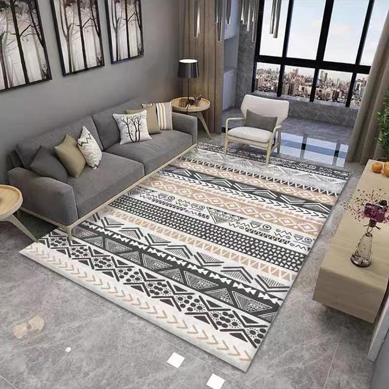 Moroccan High Quality Flannel Rug Living Room Sofa Bedroom Floor Mat Bedside Rug Hard-wearing Comfortable Soft Home Decor