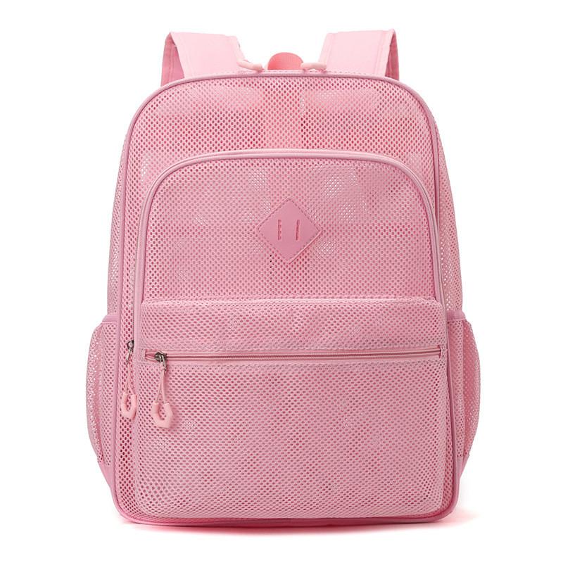 Modern Mesh Laptop Backpack With Breathable Polyester For Students And Travel