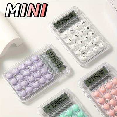 Мини-милый калькулятор, карманный калькулятор, 8-значный, портативный, компактный, с силиконовыми клавишами, цвет конфет, студенческий калькулятор, офисный, научный калькулятор, настольный