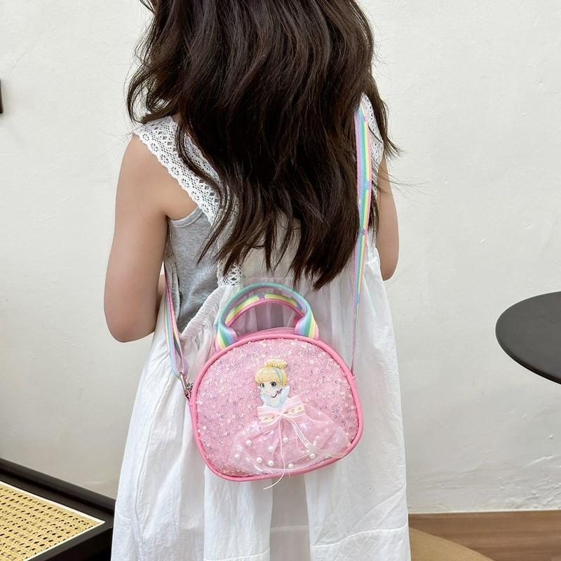 Adorable Japanese Style Gender Neutral Kids Shoulder Bag With Cute Bow And Sequins