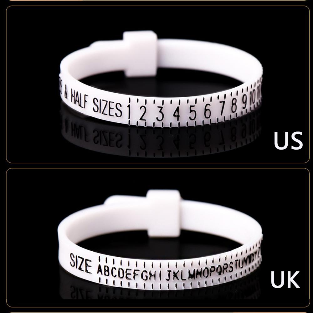 British/American Sizes A-Z Wedding Ring Band Finger Gauge Ring Sizer Measure Genuine Tester
