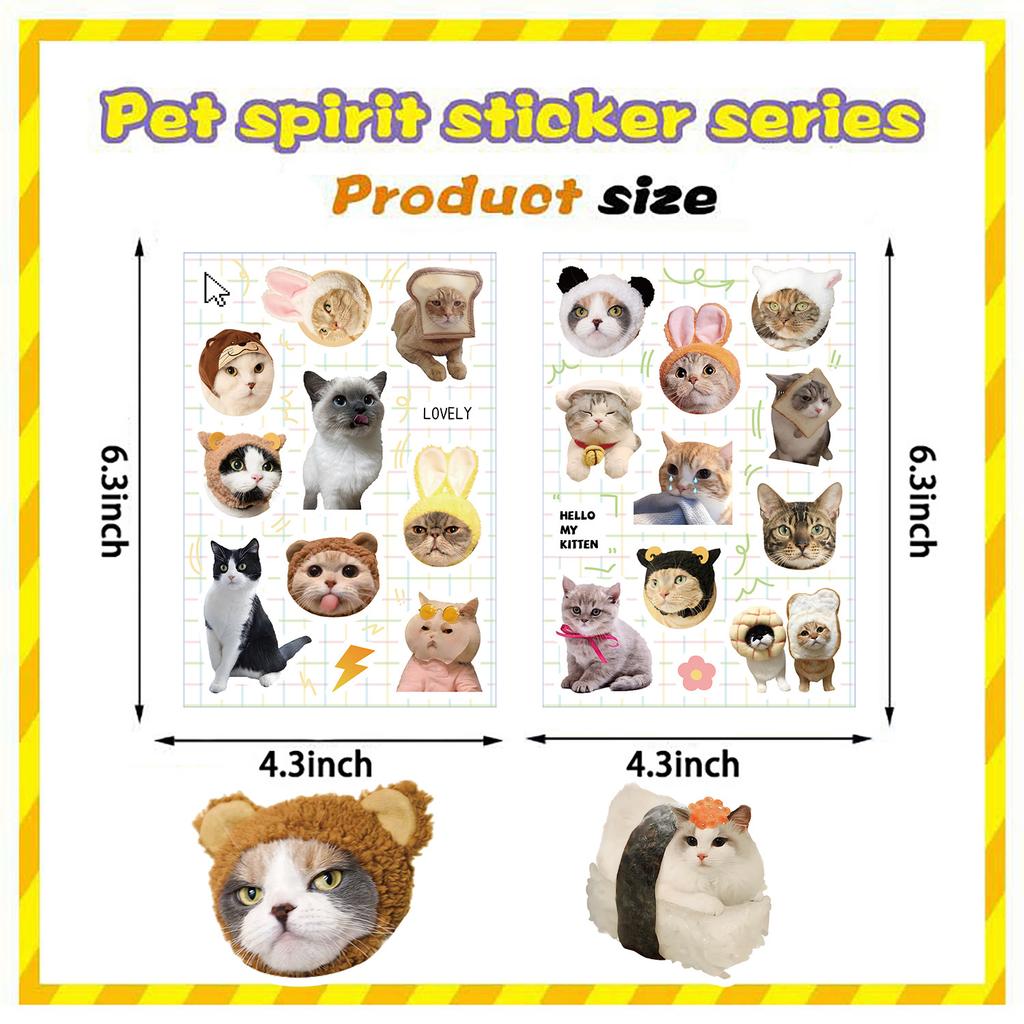 8 Мультяшные Милые Кошачьи Наклейки Могут Быть Водонепроницаемыми Наклейки для Дневника Ручной Учет Наклейки для Карт GU DIY Декоративные Наклейки Наклейки