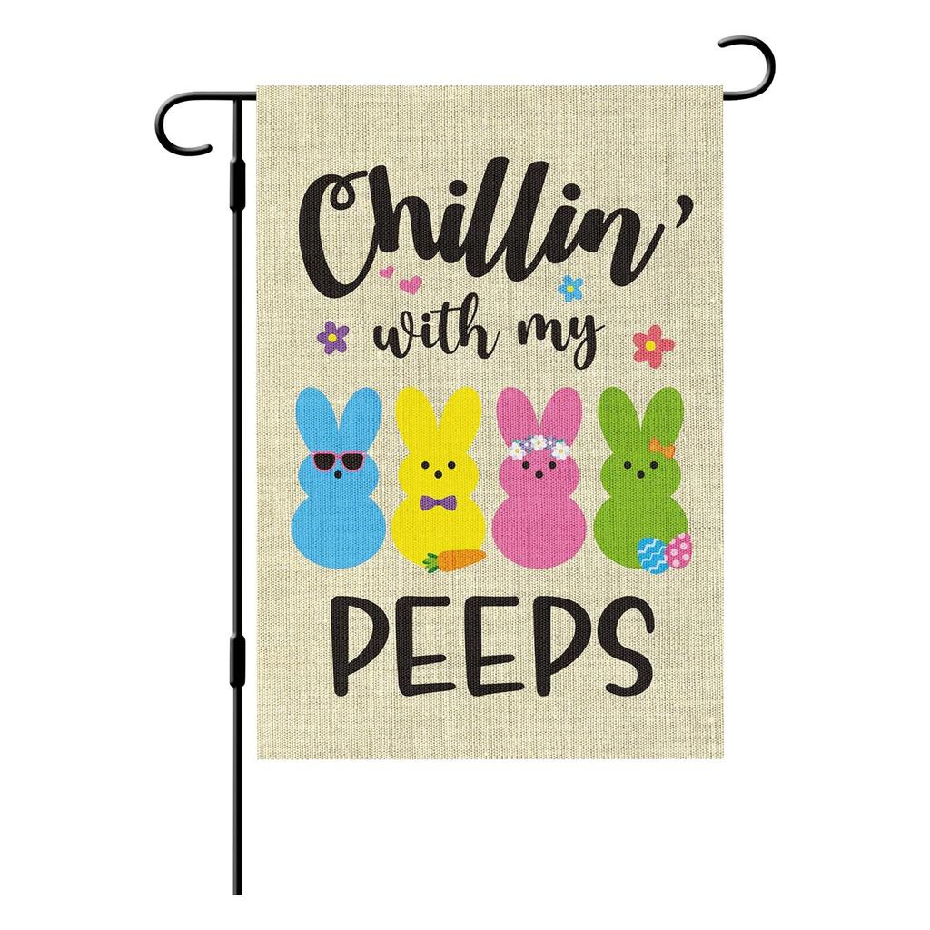 Лавандовые садовые флаги 12x18 дюймов двухсторонние наружные, весенние цветы приветственный знак праздничные украшения для двора на открытом воздухе