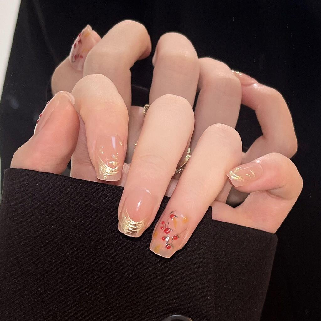 Съемные накладные ногти «Балерина» Носимые накладные ногти Полное покрытие Длинные типсы Маникюрный инструмент Пресс-накладные ногти