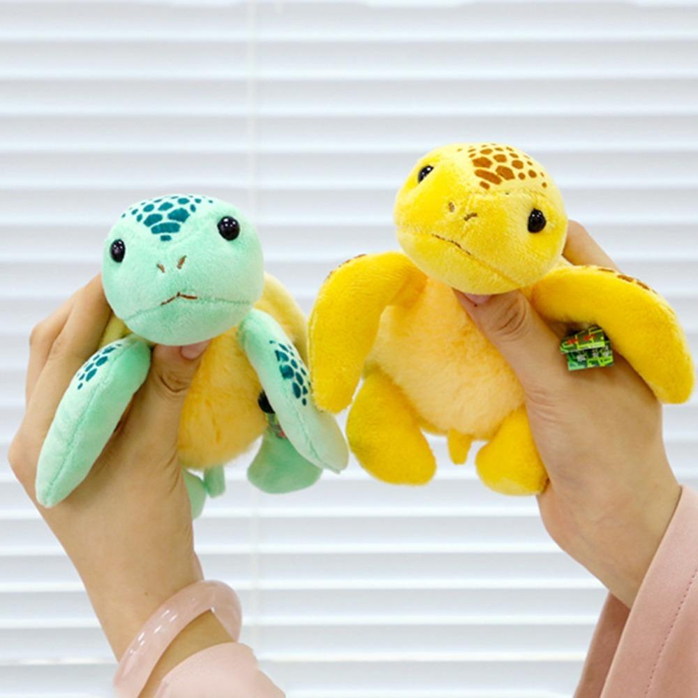 Marine Animal Sea Turtle Stuffed Doll Fluffy Little Cat Plush Doll Tortoise Plush Toy Car Decor