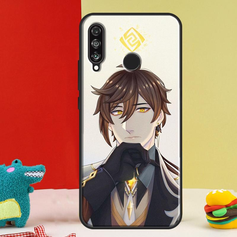 Чехол для Huawei Nova Y91 Y90 Y60 Y70 Y72 Y61 9 10 SE 12i 12s 11i 5T P60 Pro P20 P30 P40 Lite с изображением Чжунли из Genshin Impact