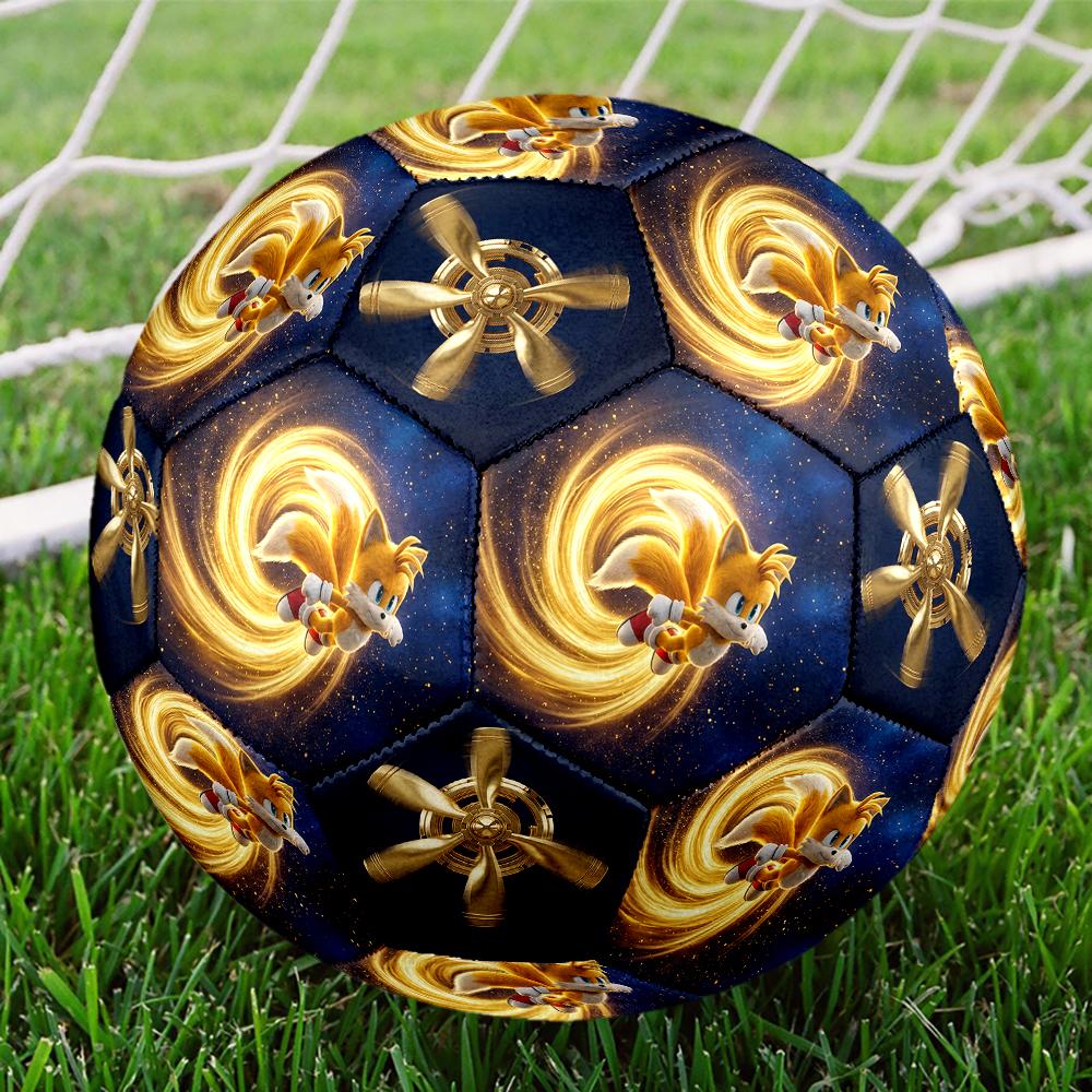 1pc Sonic the Hedgehog Football Soccer Ball Size 5 Indoor Soccer Ball Fashion Colorful Backyard Game -Great For Sports Fans Gift HE41