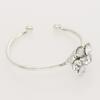 Small Thin 5 Rhinestones Flower Nose Hoop Stud Ring Body Piercing