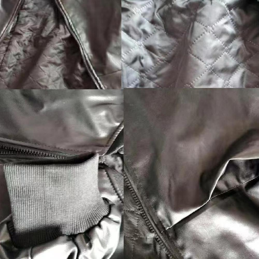 Autumn and Winter Fashion Women Leather Jacket Red Top Long Sleeve Black Coat